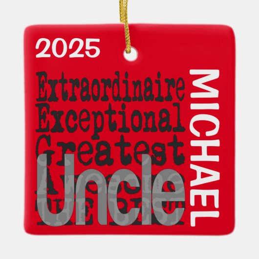 oom Extraordinaire CUSTOM Keramisch Ornament (Voorkant)