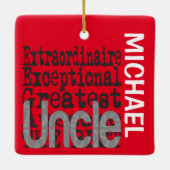 oom Extraordinaire CUSTOM Keramisch Ornament (Achterkant)