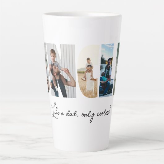 Oom Foto Collage 5 Afbeeldingen Collage Latte Mok (Voorkant)