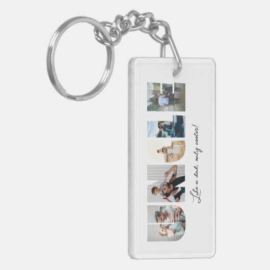 Oom Foto Collage 5 Afbeeldingen Collage Sleutelhanger (Voorkant Links)