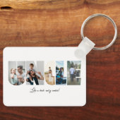 Oom Foto Collage 5 Afbeeldingen Collage Sleutelhanger (Voorkant)