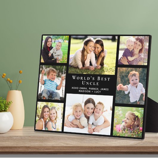 Oom Foto Collage Black Fotoplaat