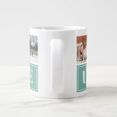 Oom Foto Collage Custom Giant Coffee Mok (Achterkant)