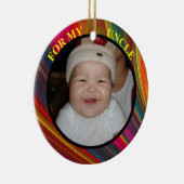 Oom Foto Gift Label & Ornament (Rechts)