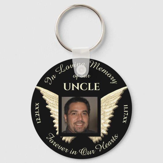 Oom Foto Memorial Sleutelhanger (Voorkant)