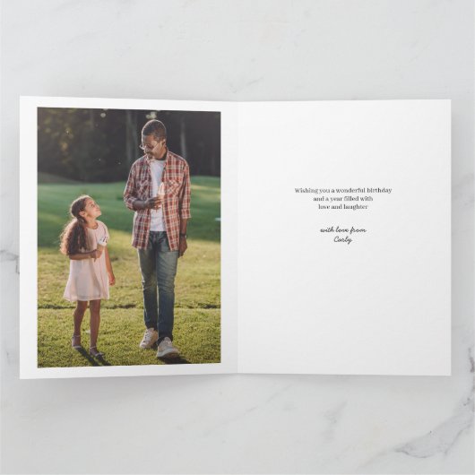 Oom Fotocollage 31 Afbeelding Happy Birthday Kaart (Binnen)