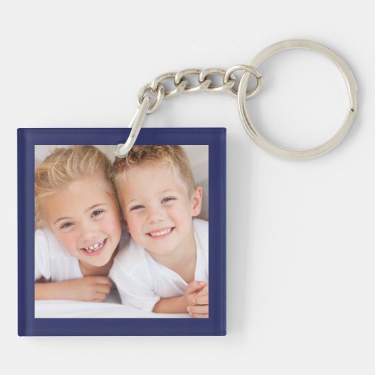 Oom Foto's Blue Sleutelhanger (Achterkant)