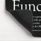 Oom Fun Oom Cool Modern Zwart en Wit Muismat (Hoek)