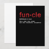 Oom Fun Uncle Familielid Beste Oom Cadeau Kaart (Voorkant / Achterkant)