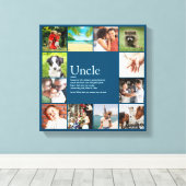 Oom Funcle Definitie 12 Foto Blauwe Pret Canvas Afdruk (Insitu (Houten vloer))