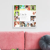 Oom, Funcle Definitie 12 Foto Collage Canvas Afdruk (Insitu (Woonkamer))