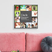 Oom Funcle Definitie 12 Foto Collage Grijs Canvas Afdruk (Insitu (Woonkamer))