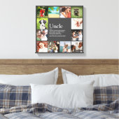 Oom Funcle Definitie 12 Foto Collage Grijs Canvas Afdruk (Insitu (Slaapkamer))