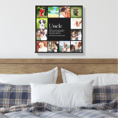 Oom Funcle Definitie 12 Foto Collage Zwart Canvas Afdruk (Insitu (Slaapkamer))