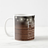 Oom Funcle Definitie Lichtjes op Rustic Hout Koffiemok (Links)