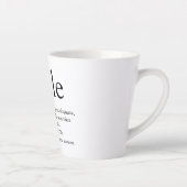 Oom Funcle Definitie Modern Grappig Latte Mok (Rechts)