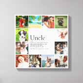 Oom, Funcle Definition 12 Photo Collage Canvas Afdruk (Voorkant)