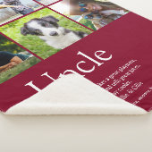 Oom Funcle Definition 6 Foto Modern Burgundy Sherpa Deken (3/4)