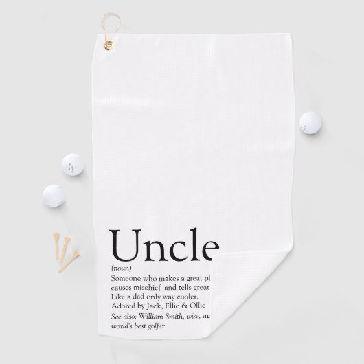 Oom Funcle Definition Modern Fun Golfhanddoek (Insitu)