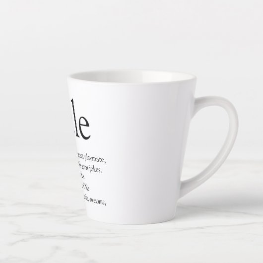 Oom Funcle Definition Modern Fun Latte Mok (Rechts)