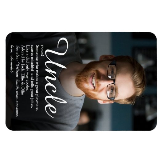 Oom, Funcle Definition Script Photo Fun Magneet (Horizontaal)