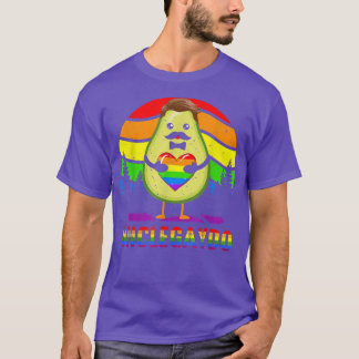 oom Gaydo Funny Avocado oom Vegan LGBT Heart Pr T-shirt