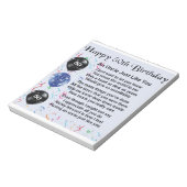 Oom gedicht - 50e verjaardag notitieblok (Linkerzijde)