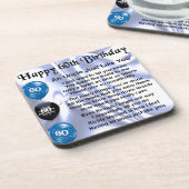 Oom gedicht - 60e verjaardag drankjes onderzetter (Linkerzijde)