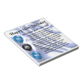 Oom gedicht - 60e verjaardag notitieblok (Schuin)