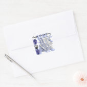 Oom gedicht - 70e verjaardag vierkante sticker (Envelop)