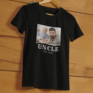 Oom Gevestigd Jaar Typografie Foto T-shirt