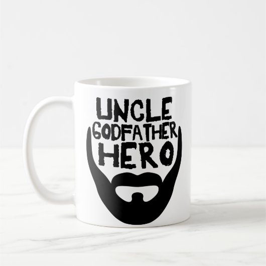 Oom Godfather Hero Coffee Mok New Baby Godparent (Links)