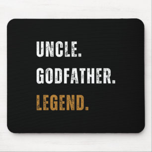 Oom Godfather Legend Grappig Nieuw Oom Vet Muismat