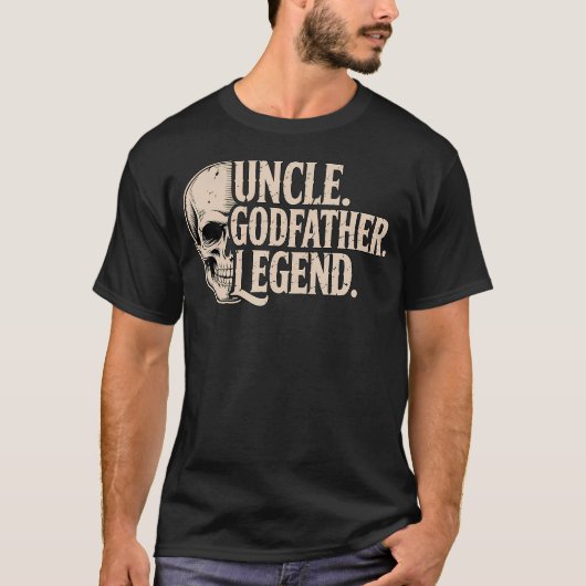Oom Godfather Legend Schedel T-shirt (Voorkant)