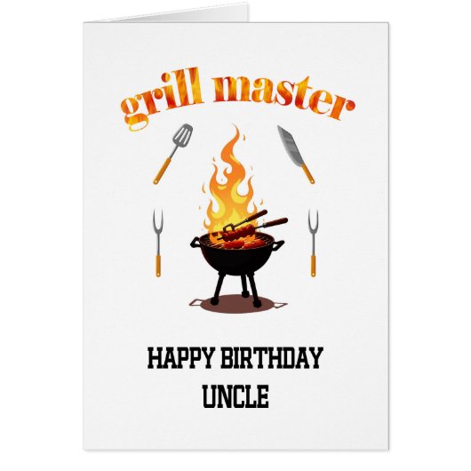 Oom Grill Master Verjaardag (Voorkant)