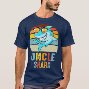 Oom haai vintage retro haai liefhebber vaderdag t-shirt