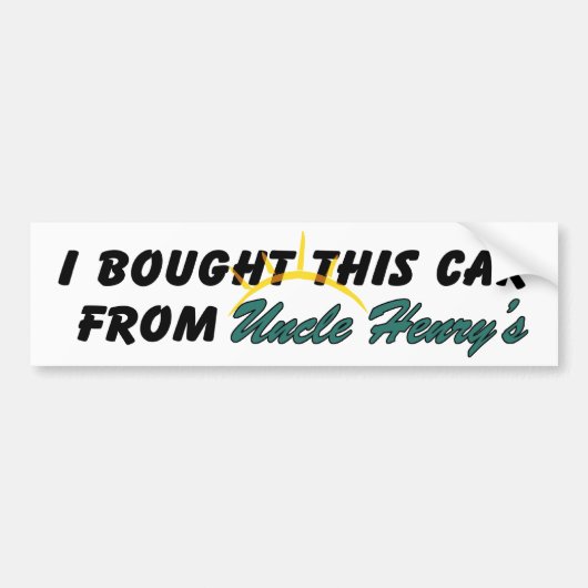Oom Henry's Bumpersticker (Voorkant)