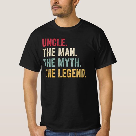 Oom Het Man De Mmythe de Legend Funny T-shirt (Voorkant)