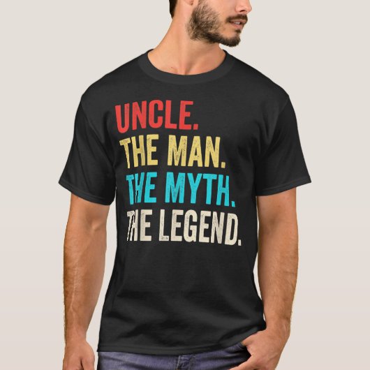 Oom Het Man De Myth De Legende voor Oom T-shirt (Voorkant)