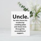 Oom Inspirerend Grappig  Briefkaart (Staand voorkant)