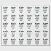 Oom Inspirerend Grappige Citaat Typografie Oom Cadeaupapier (Vlak)