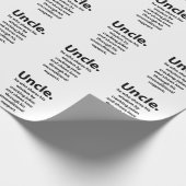 Oom Inspirerende Grappige Citaat Typografie Oom Cadeaupapier (Hoek)