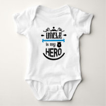 Oom is mijn Hero Baby Bodysuit