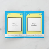 Oom, je bent de beste turquoise gele verjaardag kaart (Binnen)