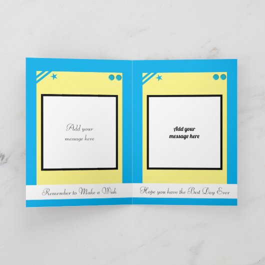 Oom, je bent de beste turquoise gele verjaardag kaart (Binnen)