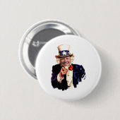 Oom Joe als oom Sam Ronde Button 5,7 Cm (Voorkant /achterkant)