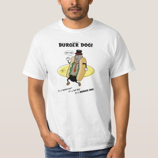 Oom John's Burger Dog. T-shirt (Voorkant)