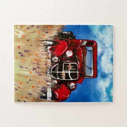 Oom John's Truck Antiek Old Work Farmer Rancher Legpuzzel (Horizontaal)