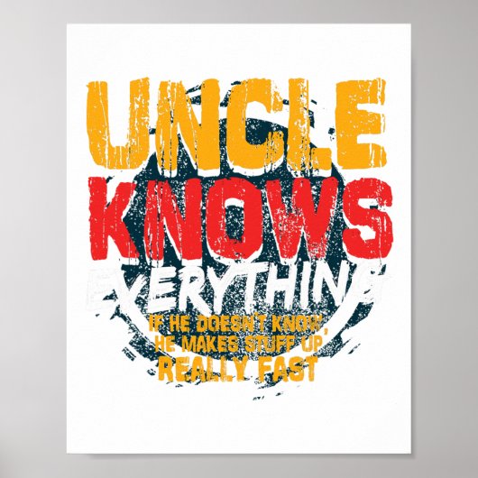Oom kent alles Funny oom Fathers Day Gif Poster (Voorkant)