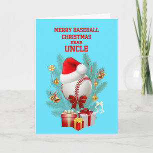 Oom Kerstmis Honkbal Feestdagen Kaart